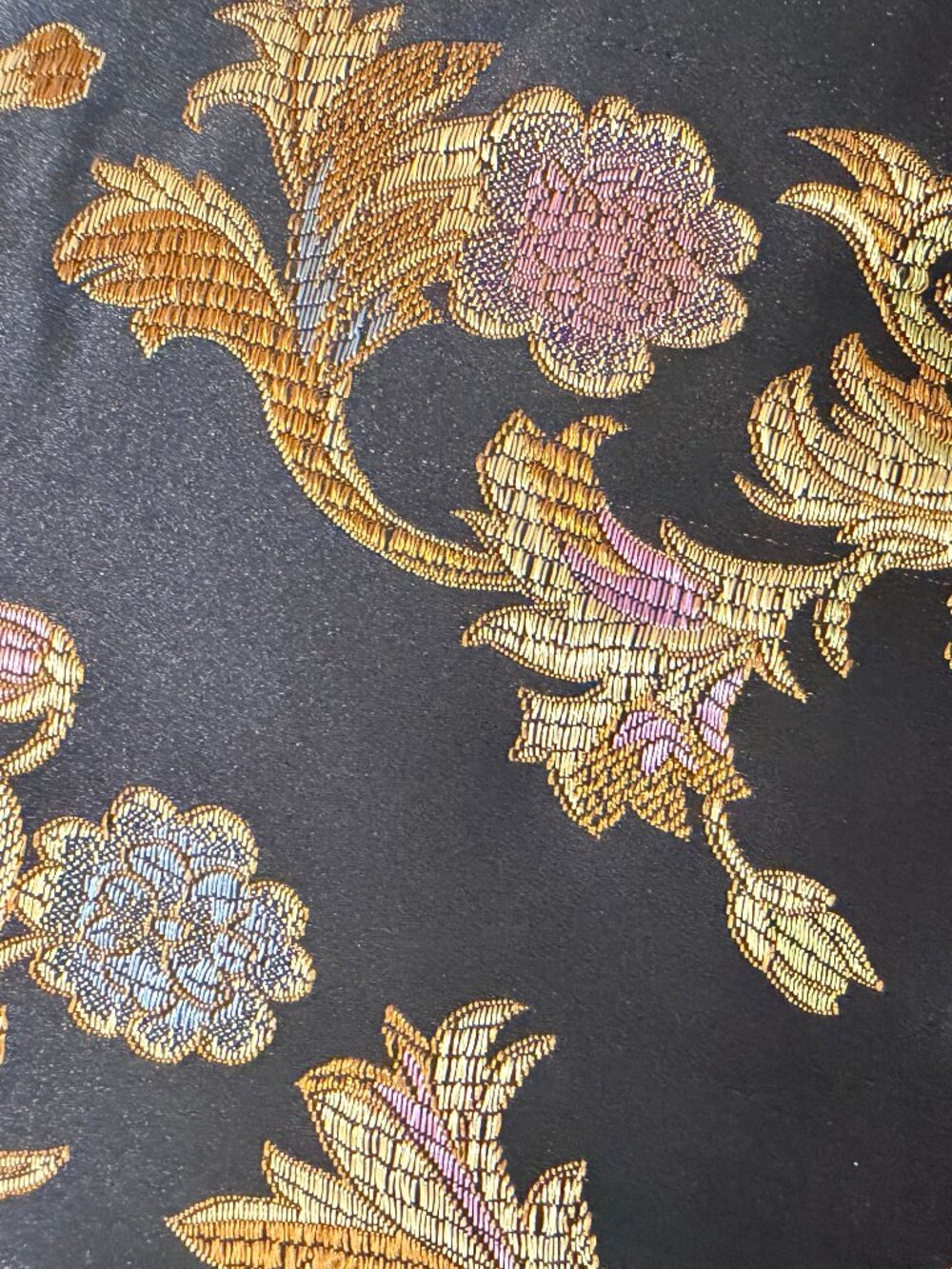 The Silk Box Black Floral Brocade Cropped Jacket Jacquard Statement Piece Size 6 - Picture 3 of 5